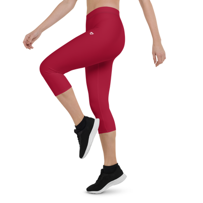 KWR Apparel Capri Leggings Red