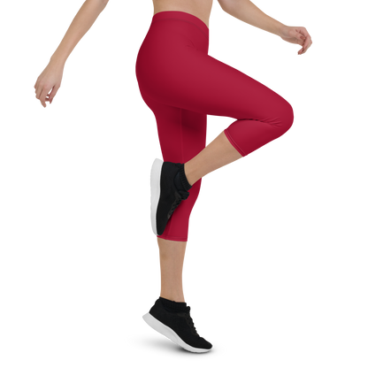 KWR Apparel Capri Leggings Red