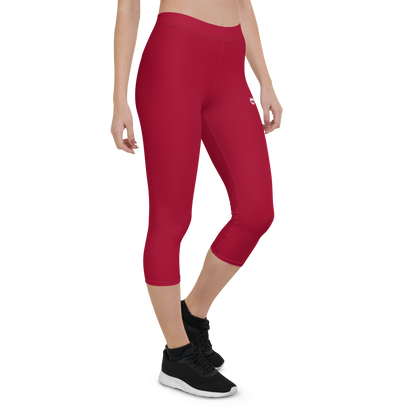 KWR Apparel Capri Leggings Red